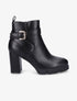 Bottines à talon et boucle - Noir - 5