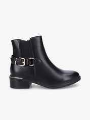 Bottines à boucle stylisée - Noir - 5