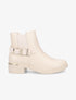 Bottines à boucle stylisée - Beige - 1