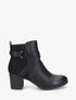 Bottines à talon et sangles croisées - Noir - 1