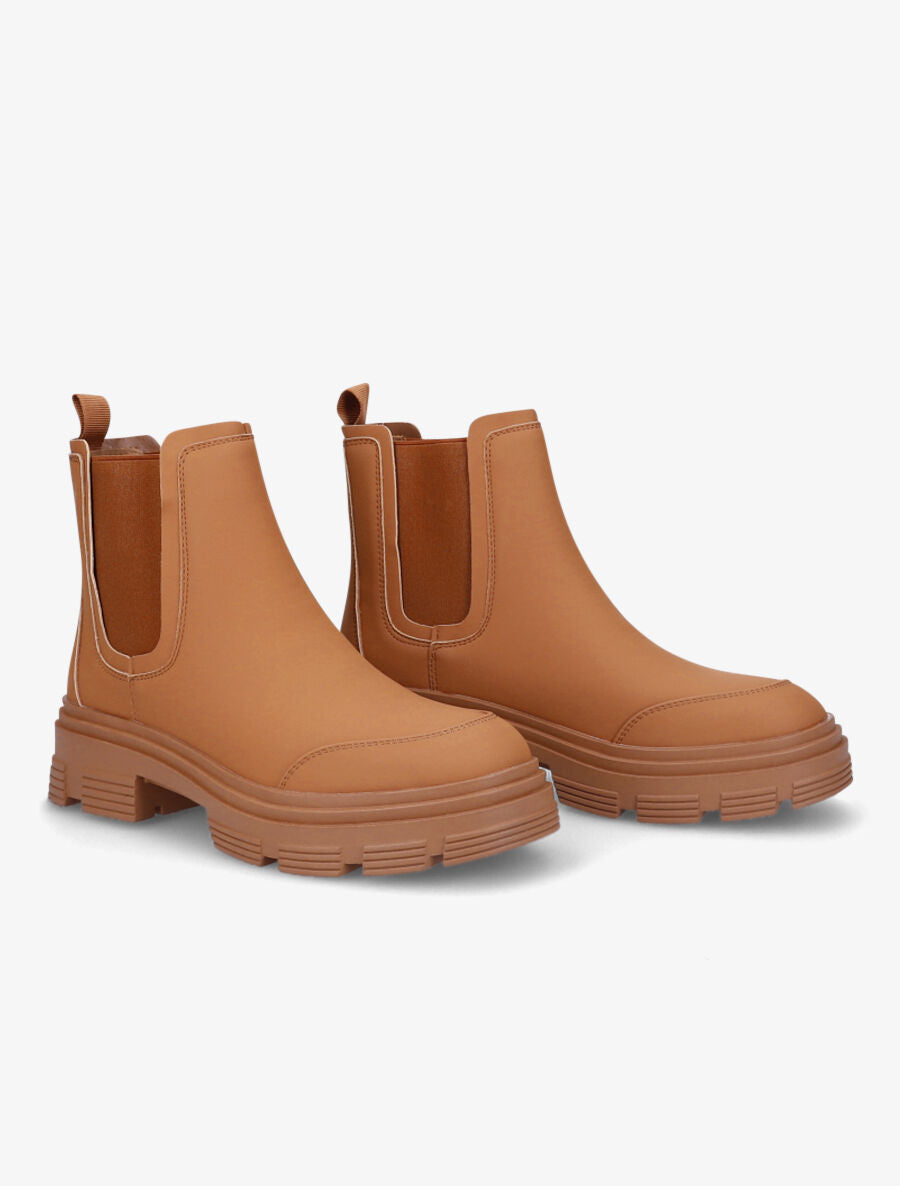 Chelsea boots à semelles crantées - Camel - 4