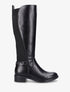 Bottes élastiquées en simili - Noir - 1