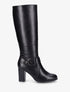 Bottes en simili à talon - Noir - 1