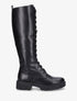 Bottes en simili à lacets - Noir - 5