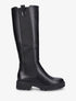 Bottes élastiquées à semelles crantées - Noir - 1
