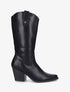 Bottes en simili style santiags - Noir - 5