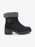 Bottines fourrées en suédine - Noir - 7