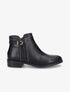 Bottines plates effet croco - Noir - 1