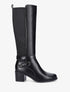 Bottes simili à côté élastiqué - Noir - 5