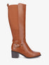 Bottes simili à côté élastiqué - Camel - 1
