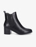 Bottines en simili à talon - Noir - 5