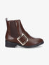 Bottines à bride carrée - Marron - 1