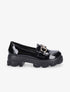 Mocassins vernis à double anneaux - Noir - 1