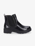 Bottines en simili effet croco et cloutées - Noir - 1