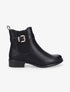 Bottines à contrefort irisé et sanglé - Noir - 1