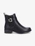 Bottines en simili à contrefort pailleté - Noir - 1