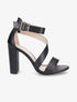 Sandales à talons et brides - Noir - 1