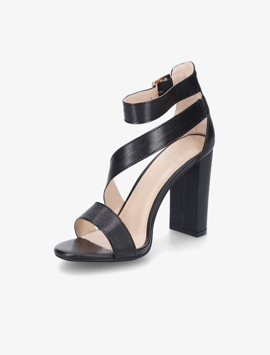 Sandales à talons et brides - Noir - 3