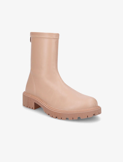 Bottines souples en simili - Beige foncé - 2