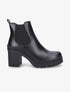Bottines élastiquées à talon mi-haut - Noir - 5