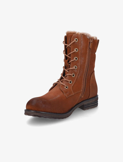 Bottines fourrées à lacets - Camel - 3