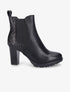 Bottines à talon et paillettes - Noir - 1