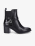 Bottines à contrefort croco - Noir - 5