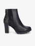 Bottines bi-matière à sequins - Noir - 1