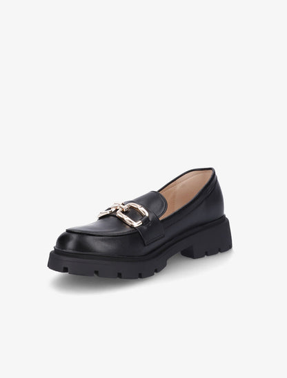Mocassins en simili semelle chunky - Noir - 3