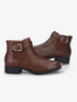 Bottines à contrefort effet écailles - Marron - 5
