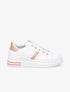 Baskets classiques en simili - Blanc/rose - 5