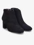 Bottines à talon en suédine - Noir - 1