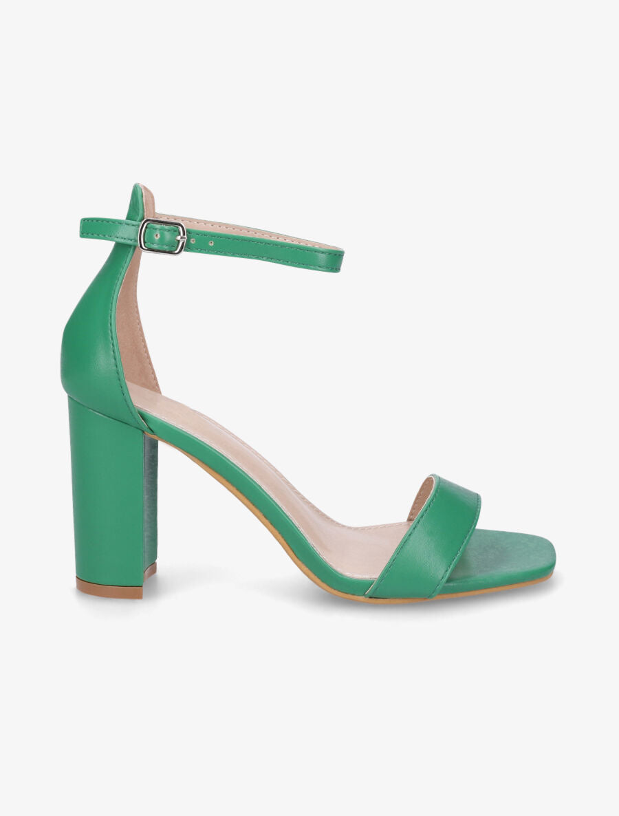 Sandales minimalistes à talon - Vert - 1