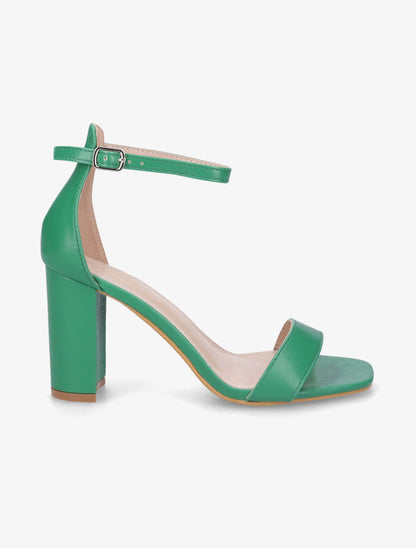 Sandales minimalistes à talon - Vert - 1