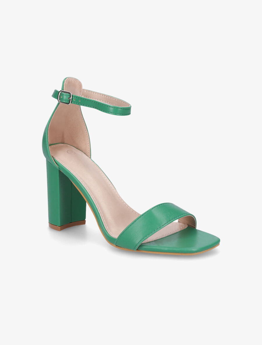 Sandales minimalistes à talon - Vert - 2
