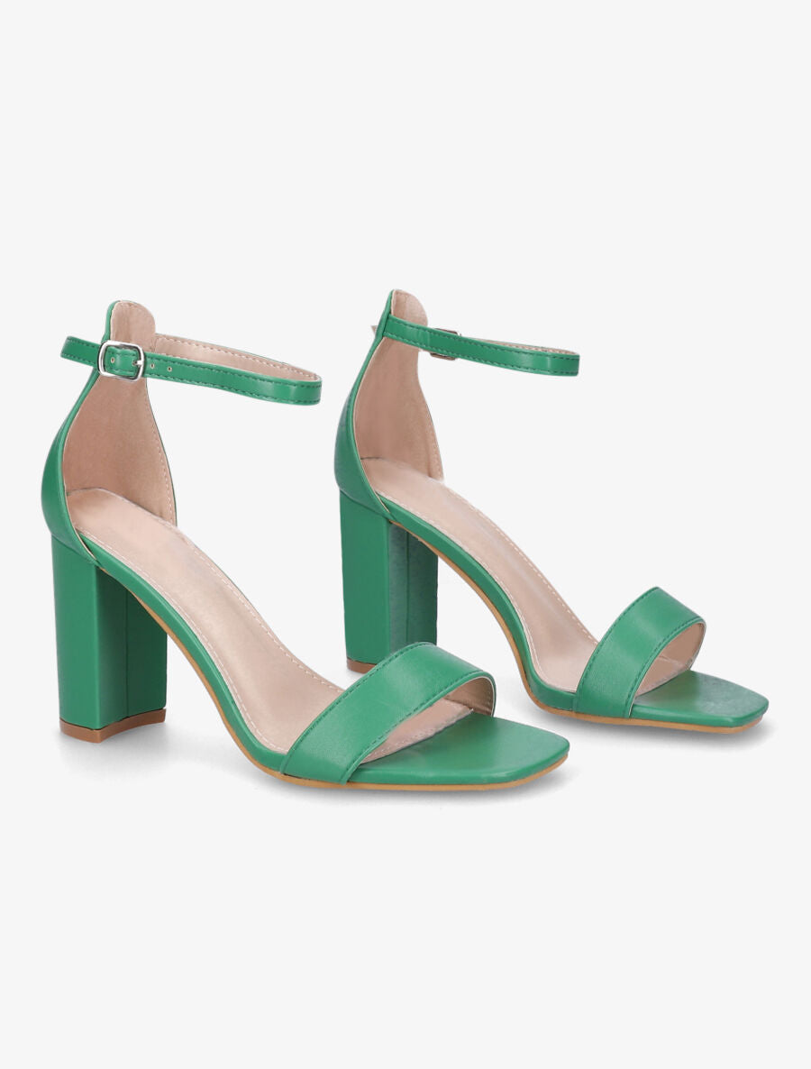 Sandales minimalistes à talon - Vert - 4