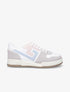 Sneakers en simili et suédine - Bleu ciel - 1