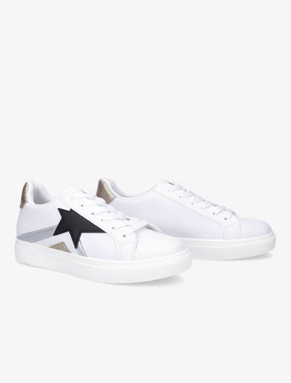 Baskets étoile en simili - Noir - 4