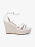 Sandales compensées style espadrilles - Blanc - 1