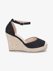 Espadrilles hautes en suédine - Noir - 1