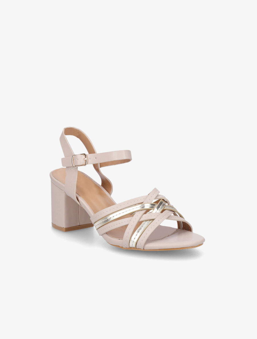 Sandales mi-hautes multibrides - Beige - 2
