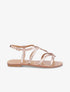 Nu-pieds tressés en simili - Rose gold - 1