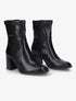 Bottines à talon à bouts carrés - Noir - 5