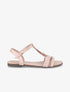 Nu-pieds à franges en suédine - Rose - 1