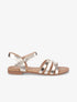 Nu-pieds en simili à brides entremelées - Or - 5