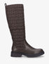 Bottes bi-matière matelassées - Marron - 1