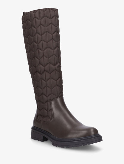 Bottes bi-matière matelassées - Marron - 2