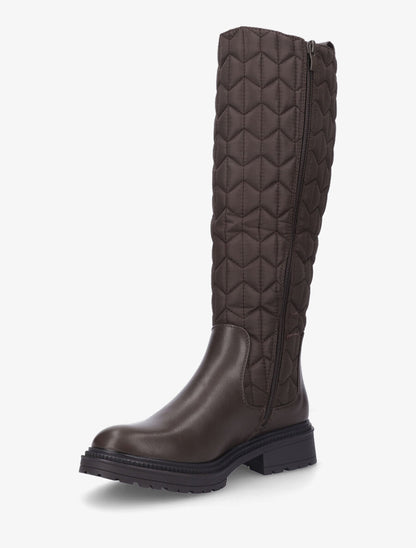 Bottes bi-matière matelassées - Marron - 3