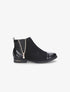 Boots bouts croco noir - Noir - 1