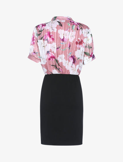 Robe à buste imprimé fleuri - Rose - 2
